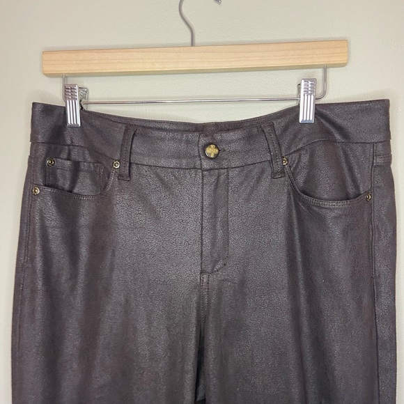 NYDJ Brown Lift & Tuck Technology High-rise Leggings Size 10 - Picture 2 of 6